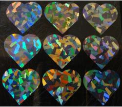 36  Buegelpailletten  Herz in Herz Hologramm Splitt